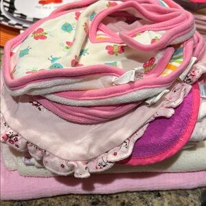 Disney Pink and White Bib Collection